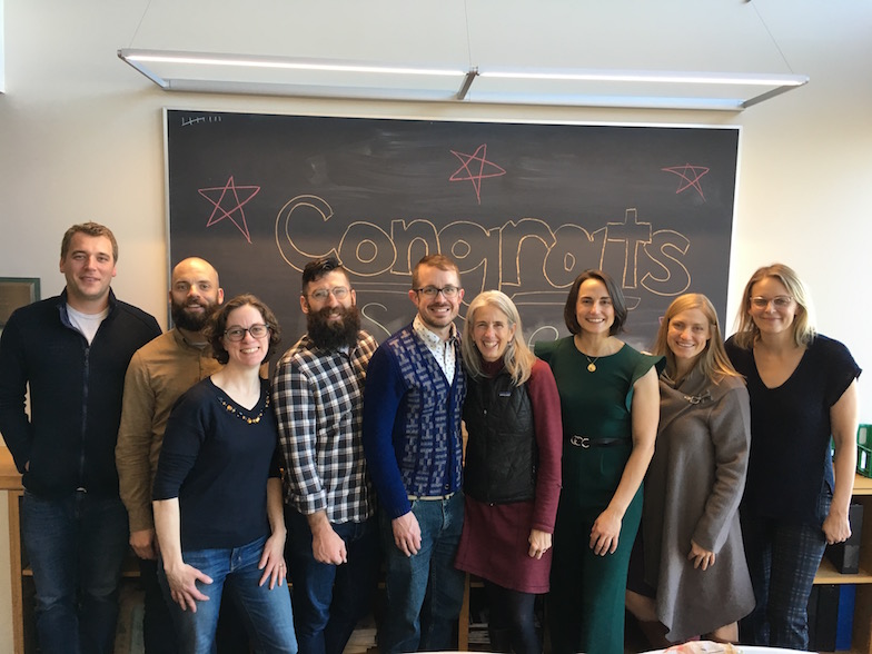 November 2019: Current and former Peichel Lab members celebrate Sophie Archambeault's PhD defense